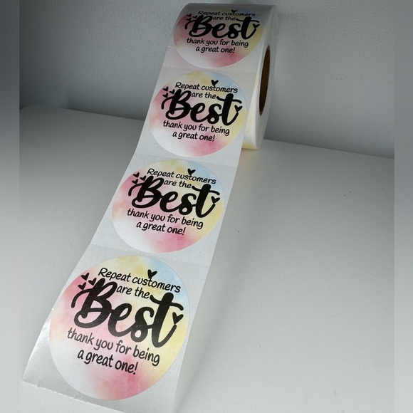 Repeat Customers Arethe Best!" stickers 100pcs| shipping supplies new - Picture 7 of 13